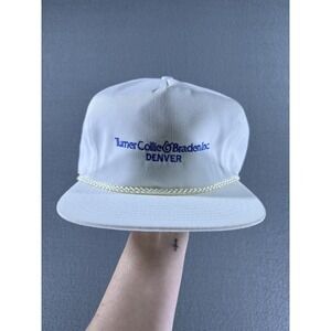 VTG San Sun Turner Collie & Braden Denver Hat Cap Strap Back Mens One Size White